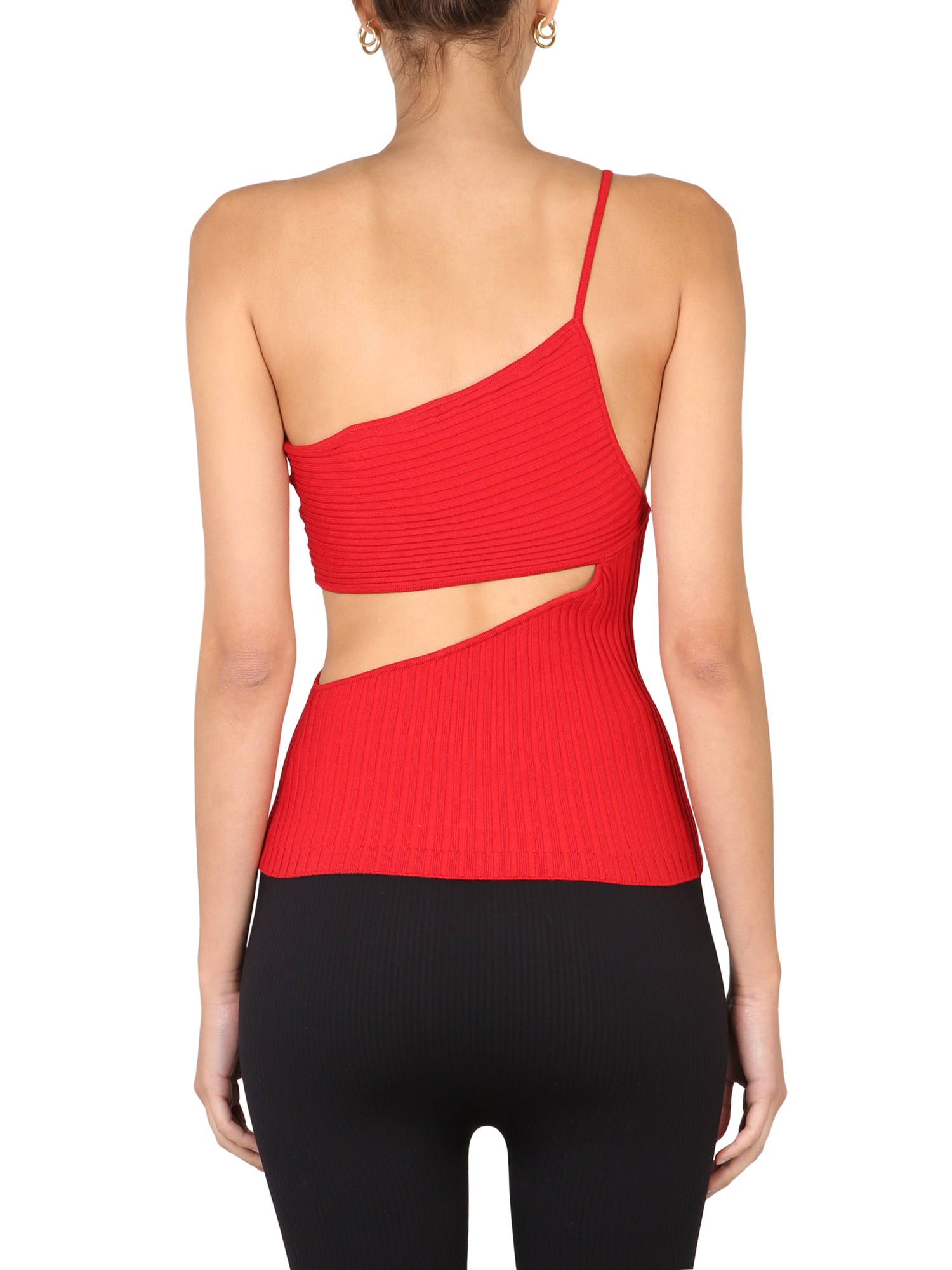 ANDREADAMO    ONE-SHOULDER TOP WITH CUT-OUT DETAILS