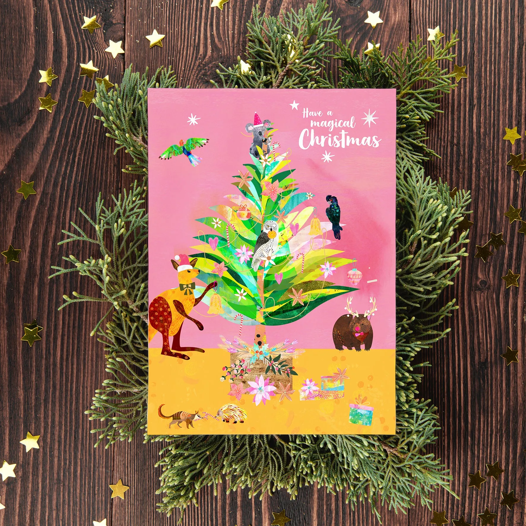 Aussie Christmas Tree - A6 Christmas Card