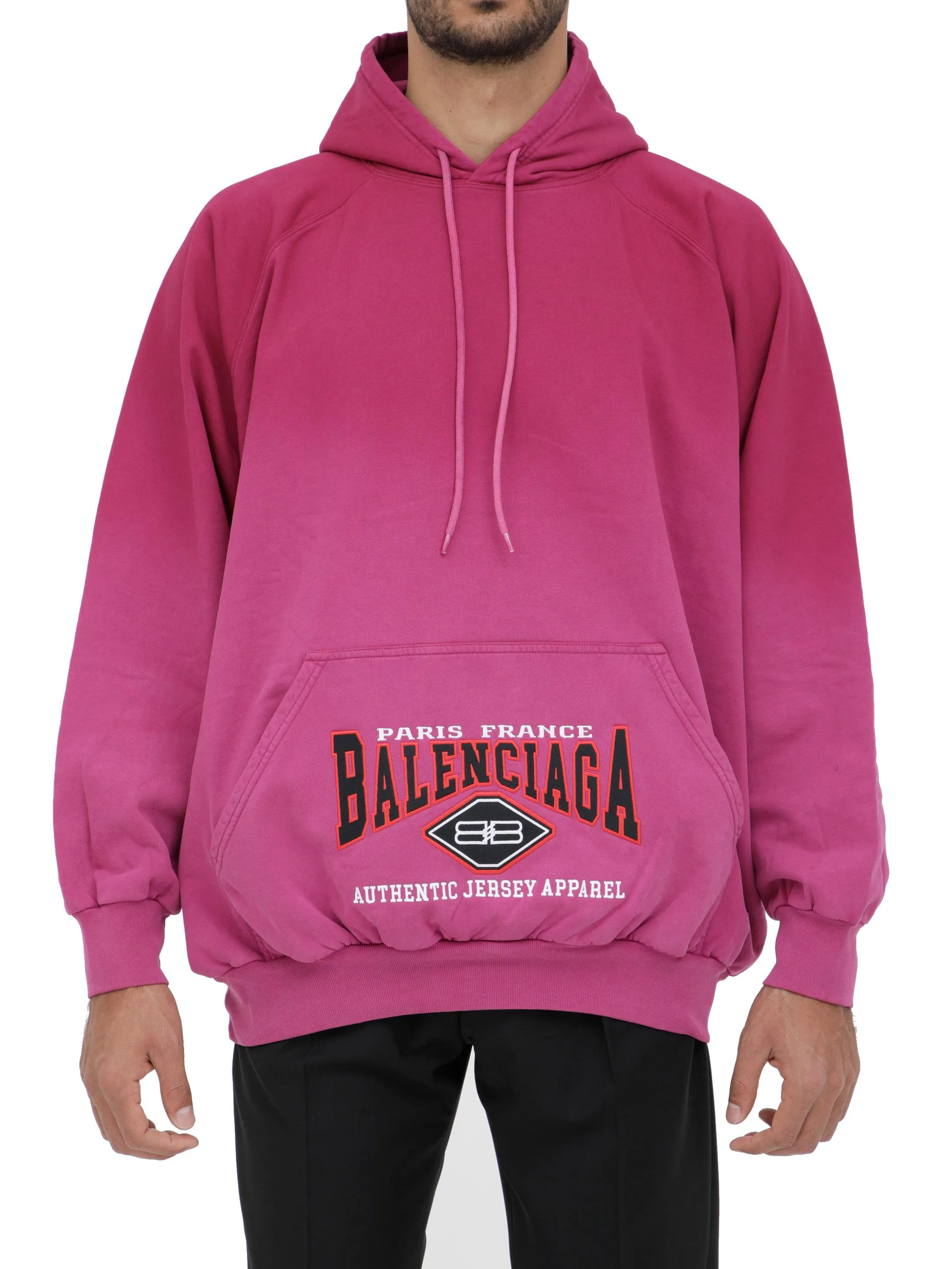 Balenciaga Logo Detailed Drawstring Hoodie