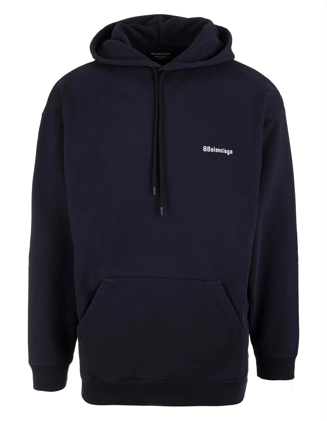 Balenciaga Logo Embroidered Drawstring Hoodie