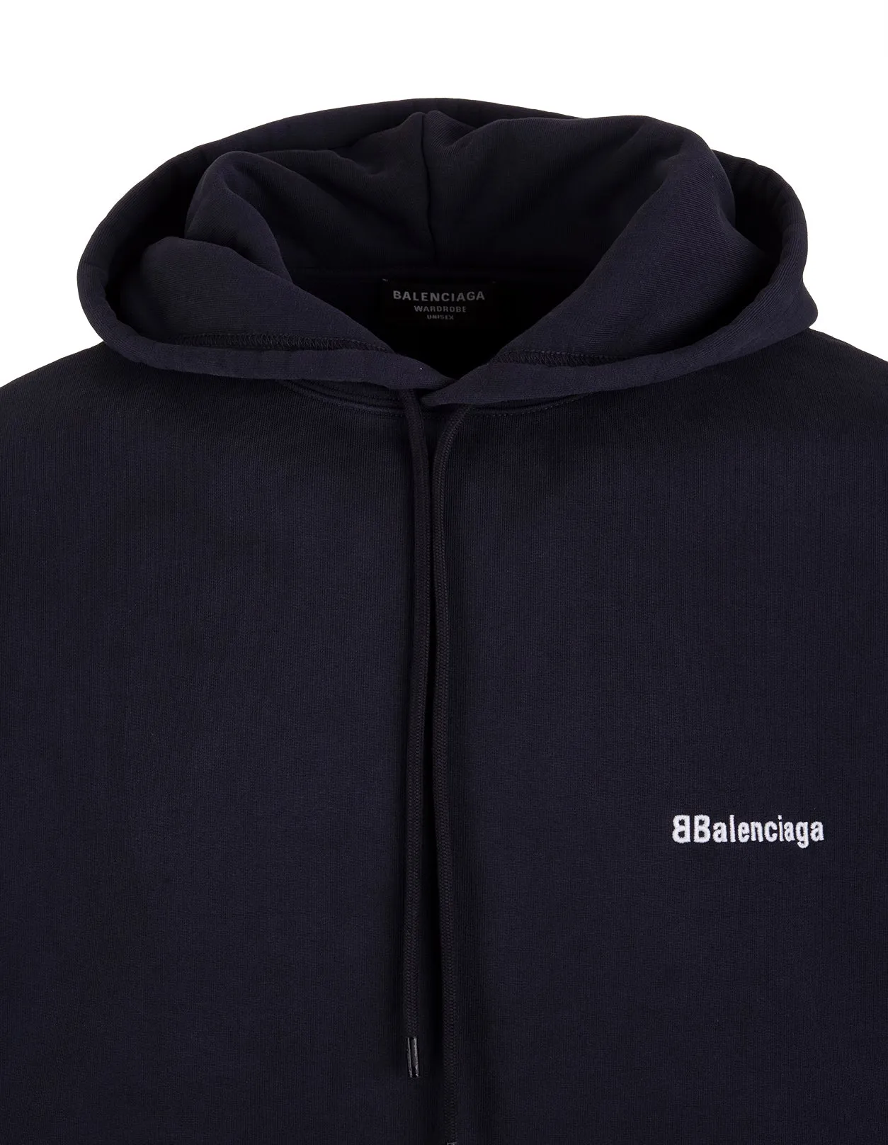 Balenciaga Logo Embroidered Drawstring Hoodie