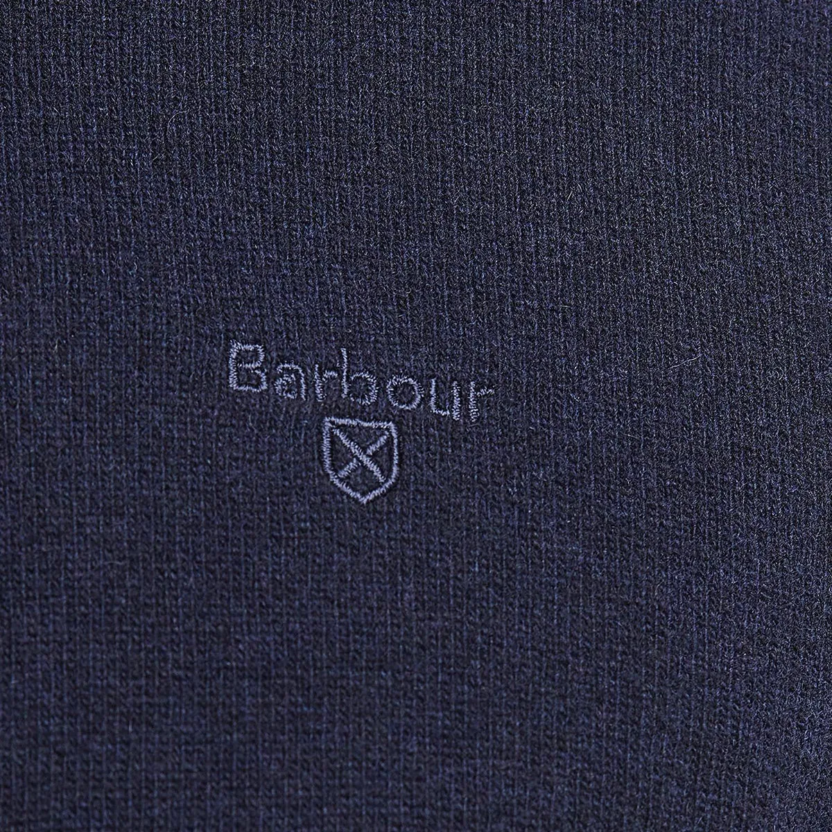 Barbour - Essential Lambswool Crew Neck Jumper in Plain Navy