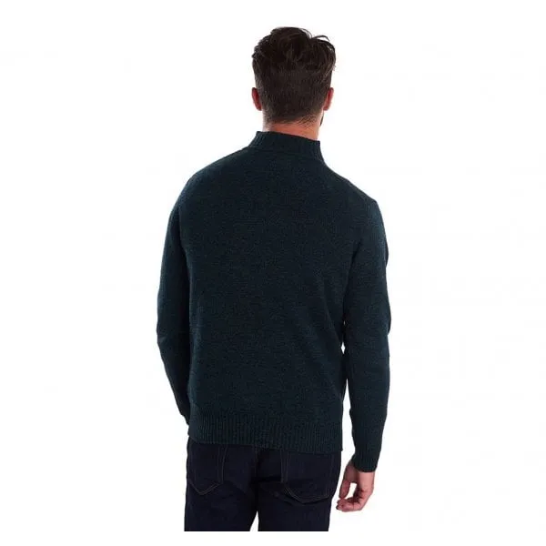 Barbour Mens Essential Lambswool Half Zip Sweater in Seaweed