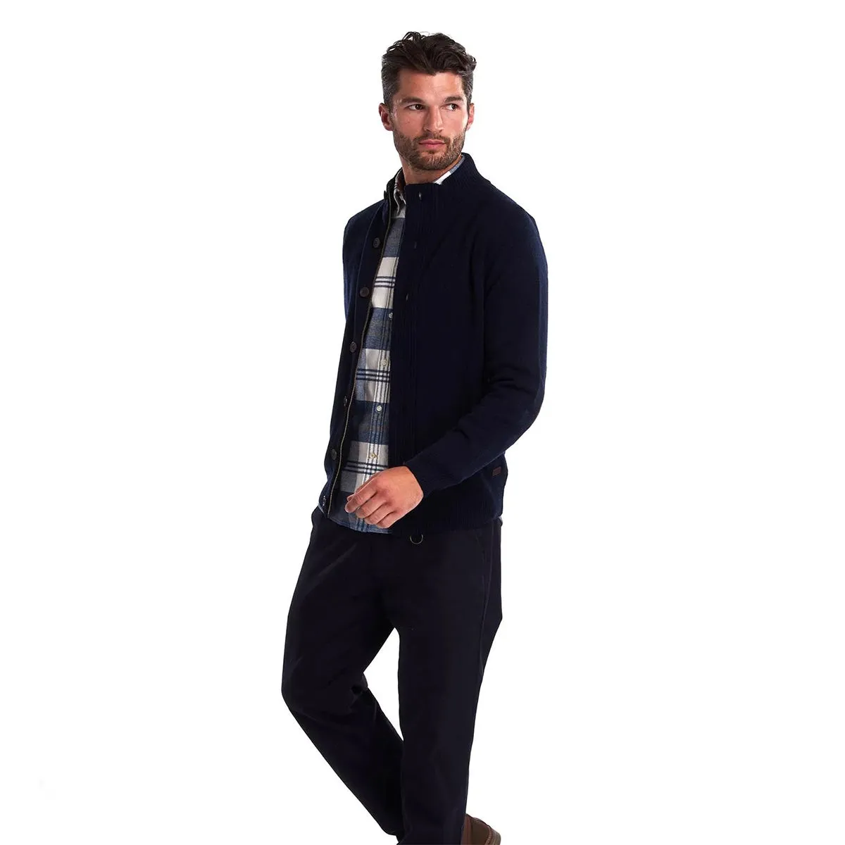 Barbour - Patch Full Zip Up Cardigan in Navy