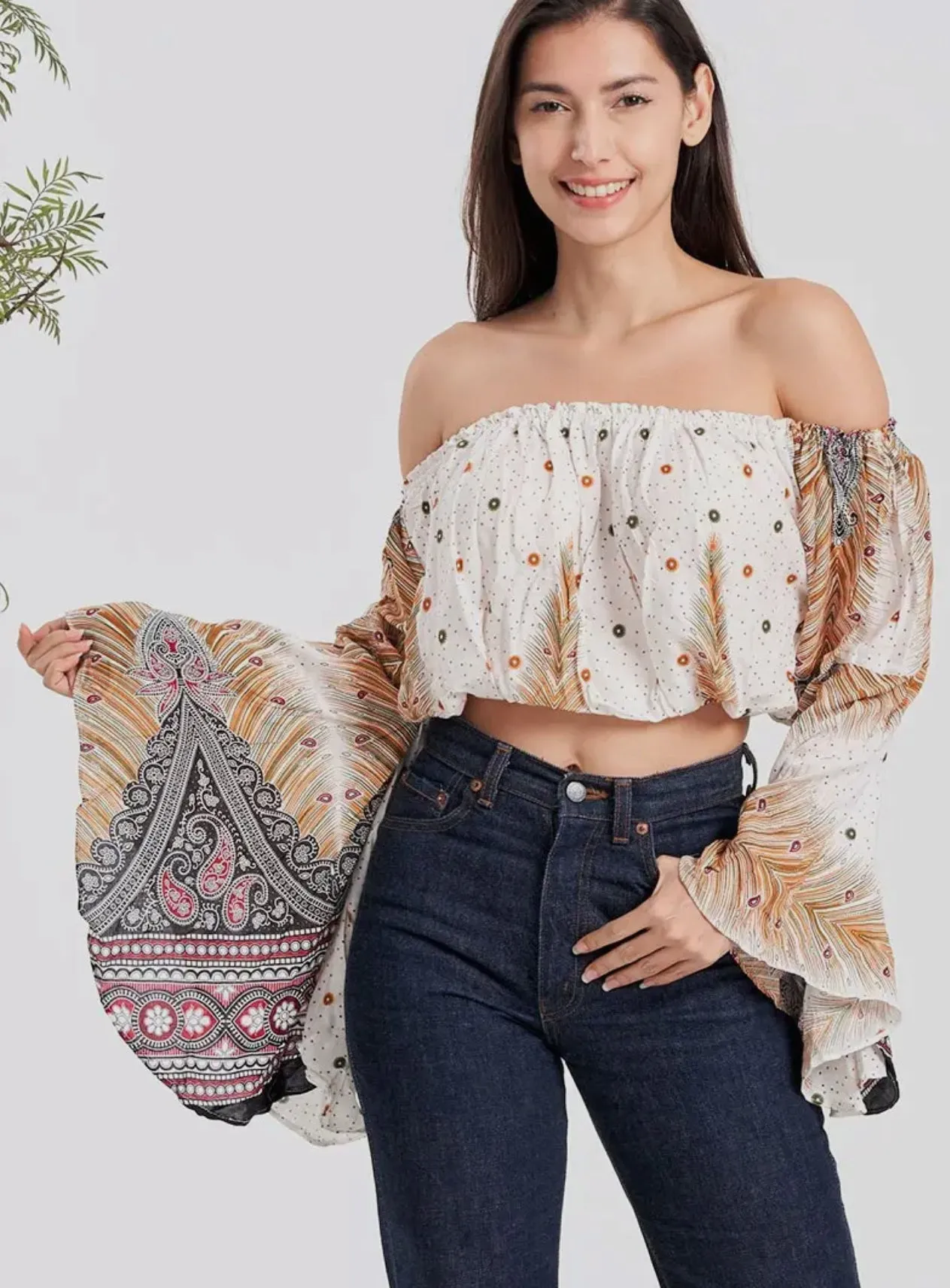 Boho Summer Off Shoulder Top