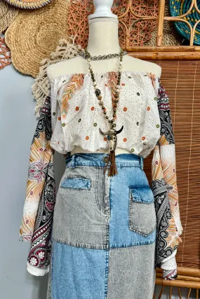 Boho Summer Off Shoulder Top