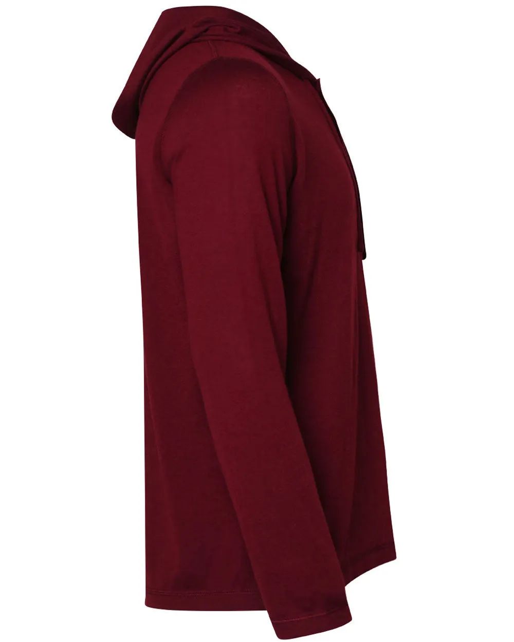 Bordeaux Silk Three Button Hoodie