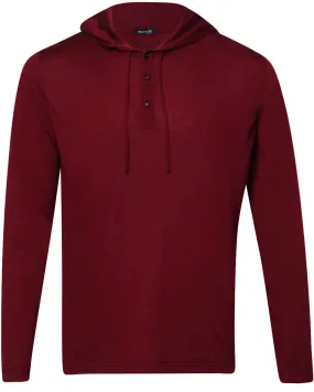 Bordeaux Silk Three Button Hoodie