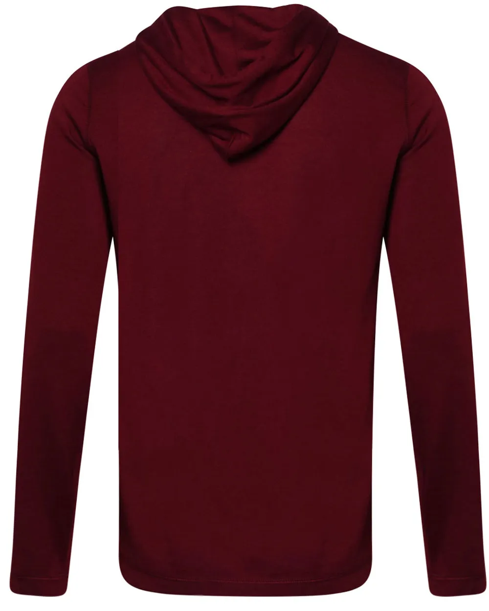 Bordeaux Silk Three Button Hoodie