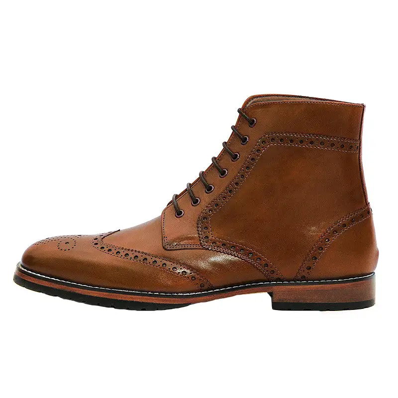 BROGUE BOOTS – TAN