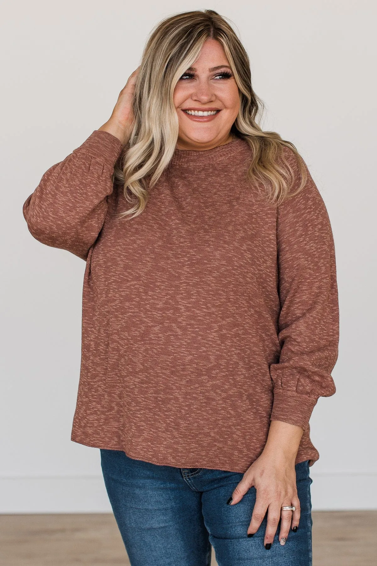 Choose Yourself Knit Sweater- Marsala