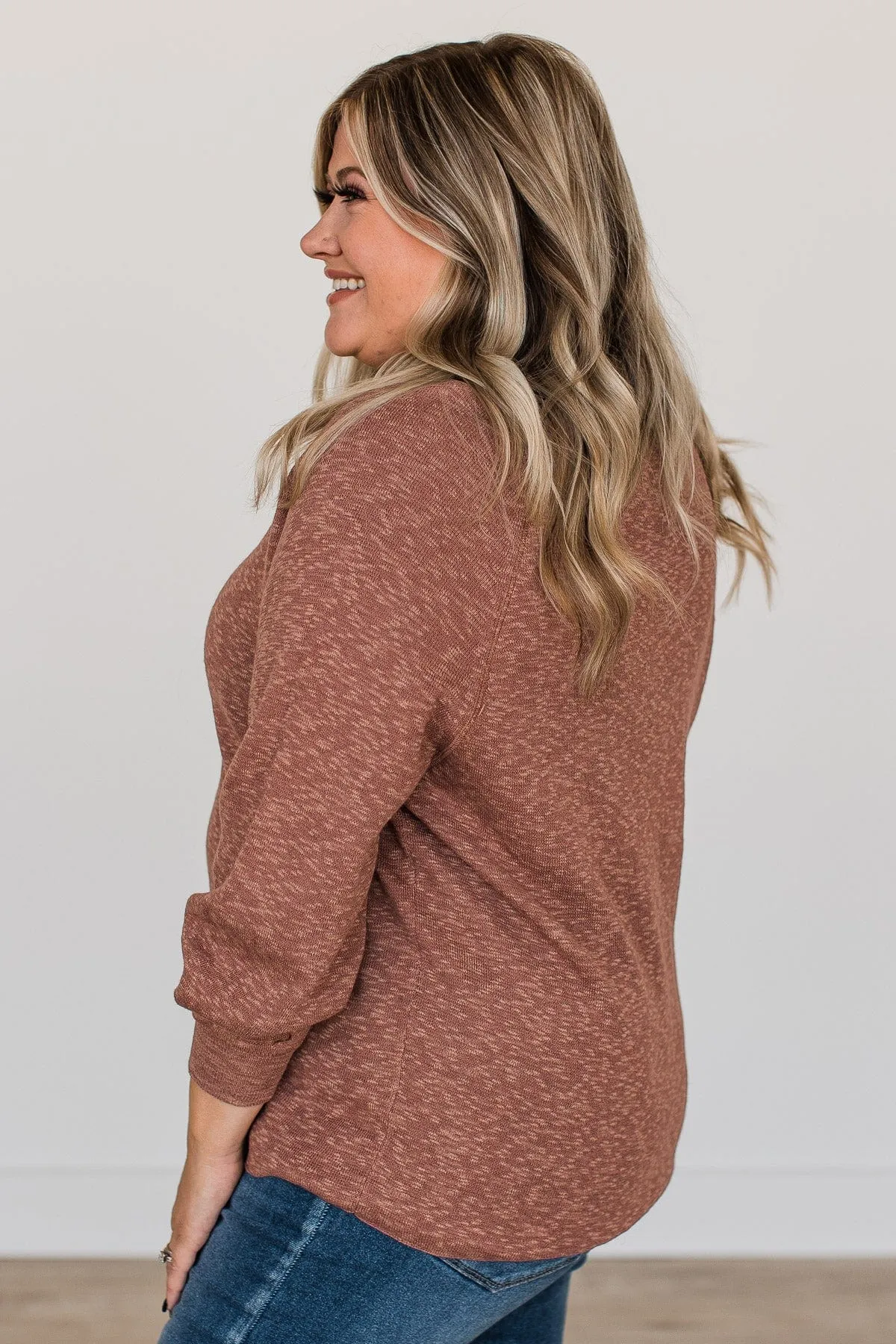 Choose Yourself Knit Sweater- Marsala