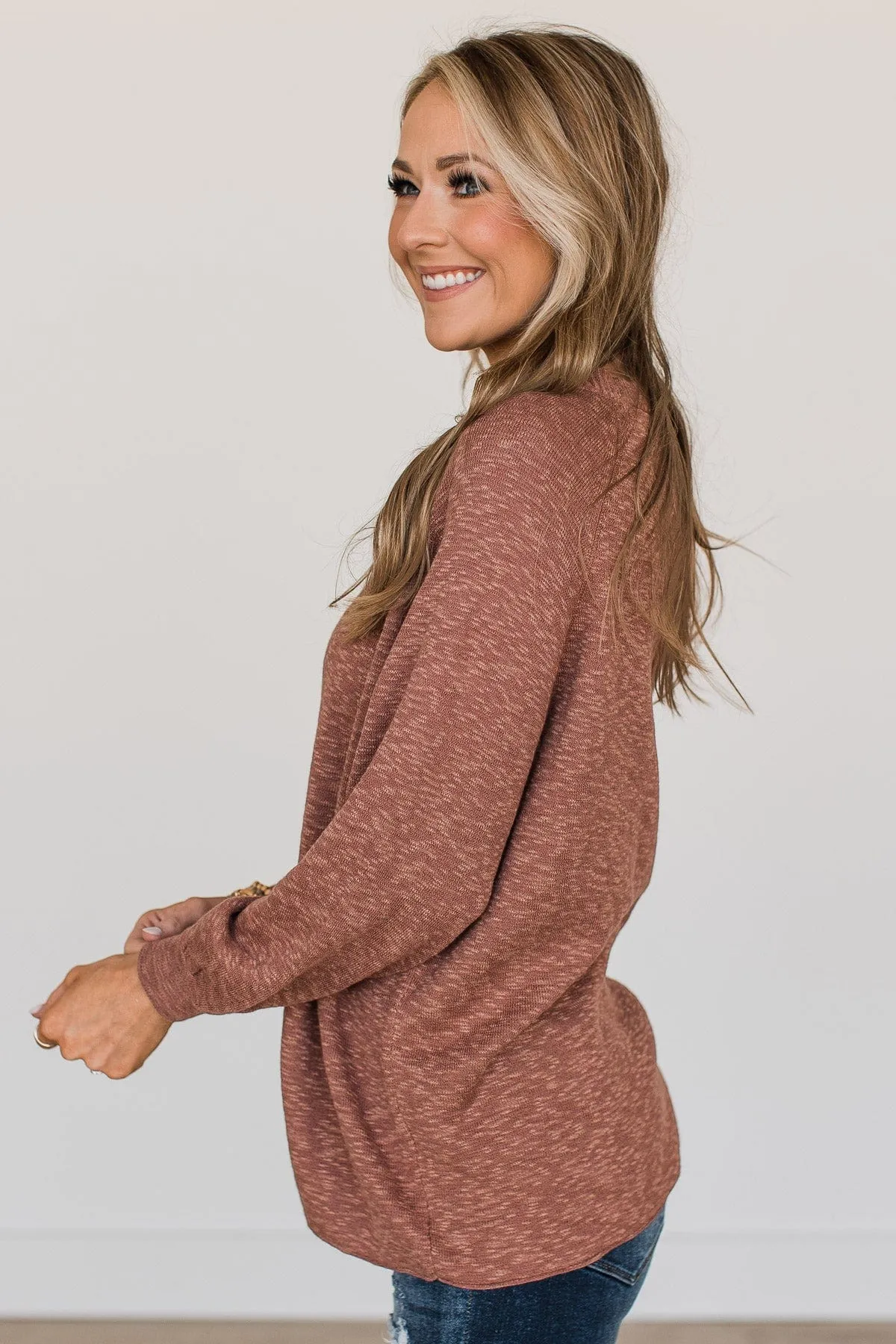 Choose Yourself Knit Sweater- Marsala