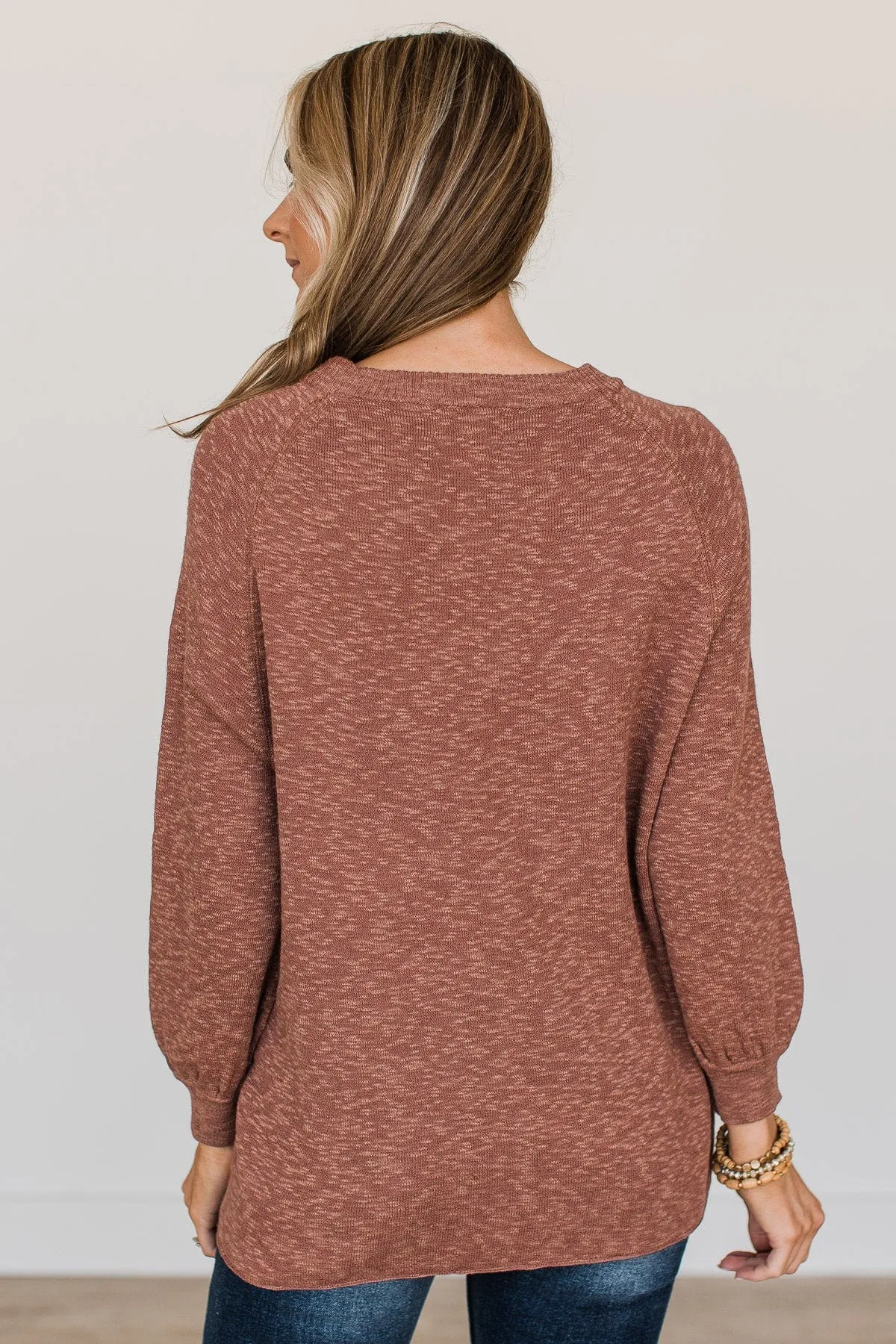 Choose Yourself Knit Sweater- Marsala