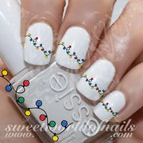 Christmas Nail Art Christmas Lights Bulbs Nail Water Decals