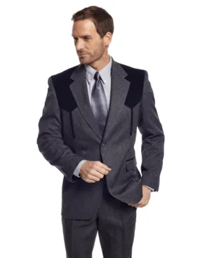 Circle S Mens Heather Charcoal Boise Blazer Sports Coat