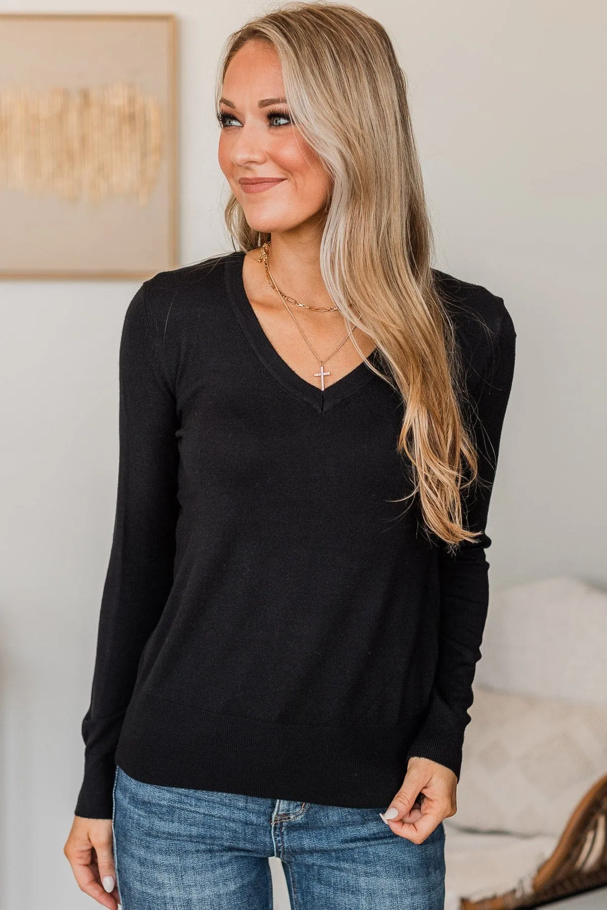 Copy That Knit Sweater- Black