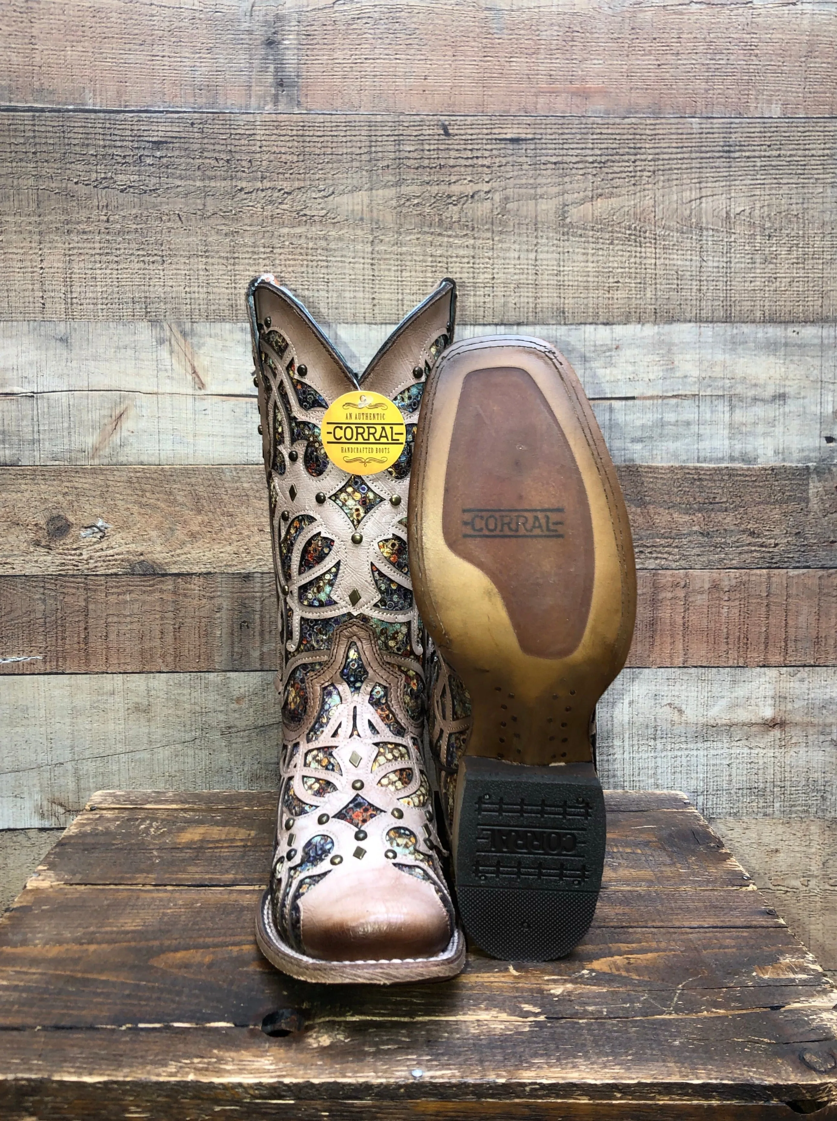 Corral Bone Inlay Western Boots