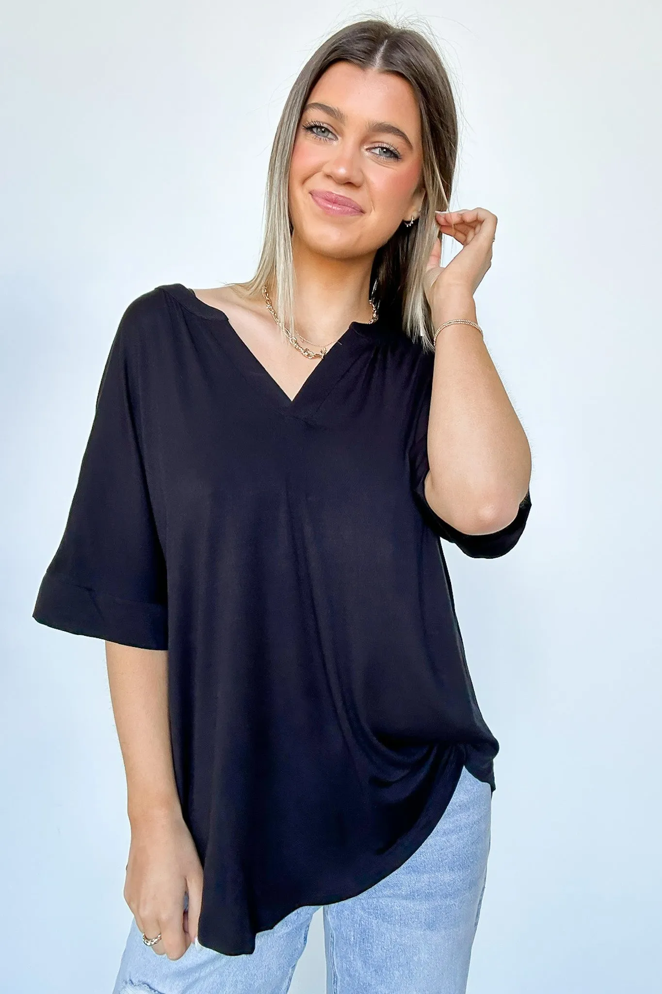 Cosentino Short Sleeve V-Neck Top