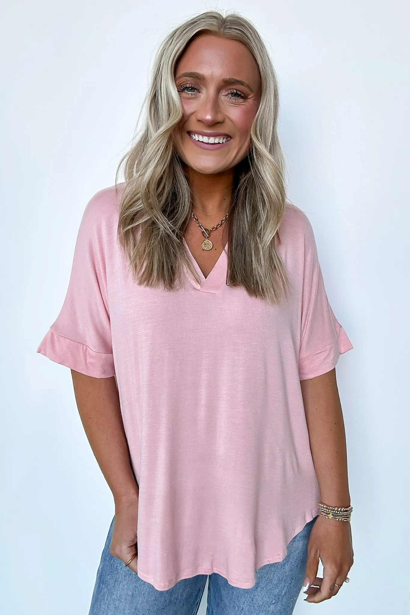 Cosentino Short Sleeve V-Neck Top