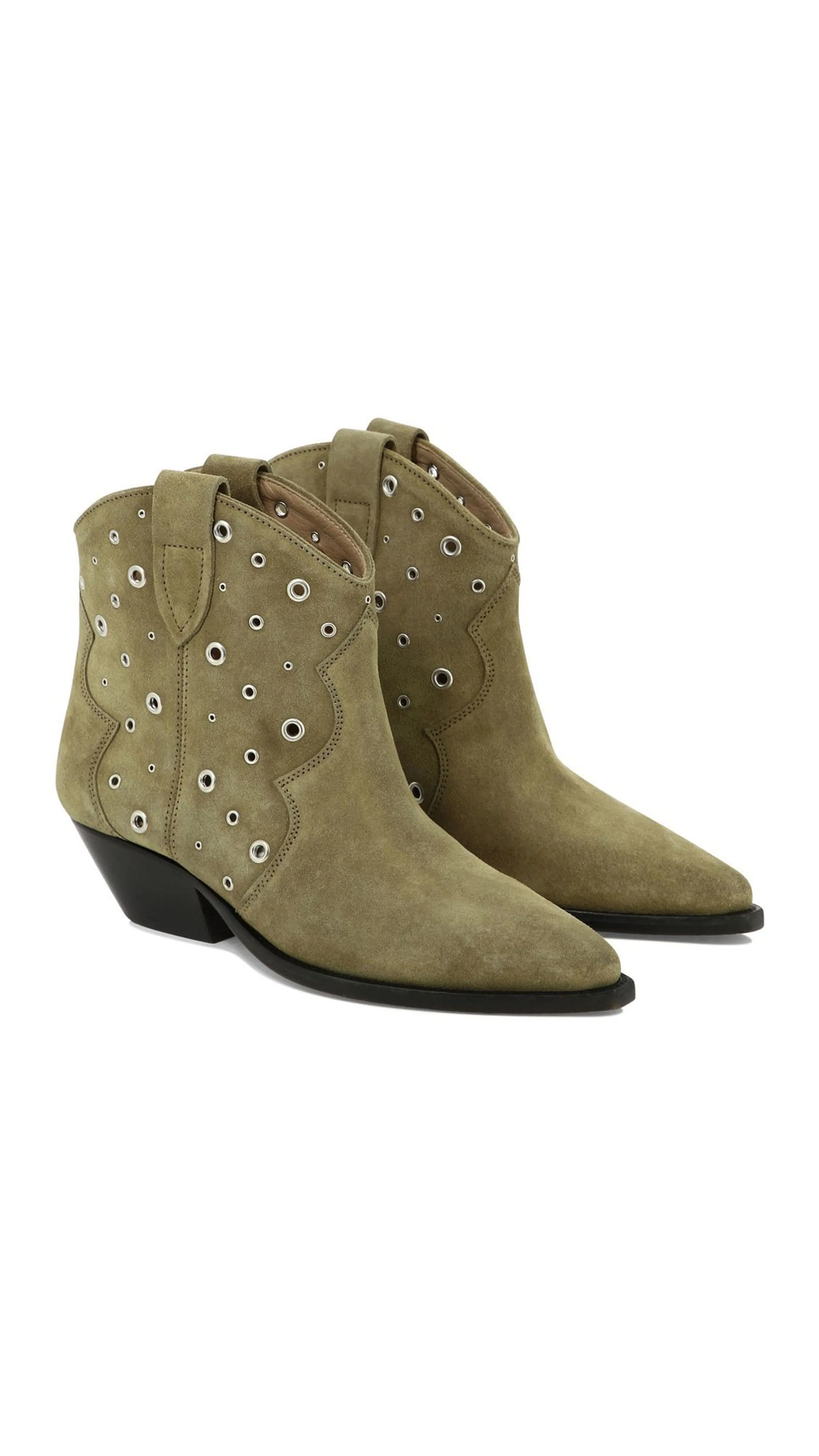 Dewina Boots in Suede - Khaki