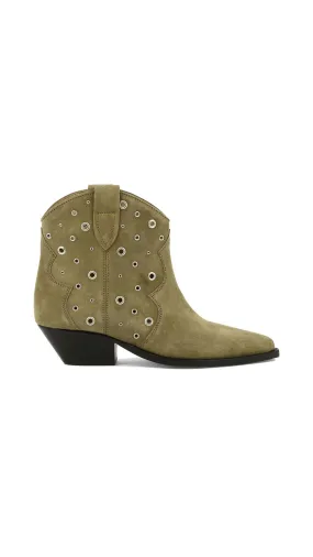 Dewina Boots in Suede - Khaki