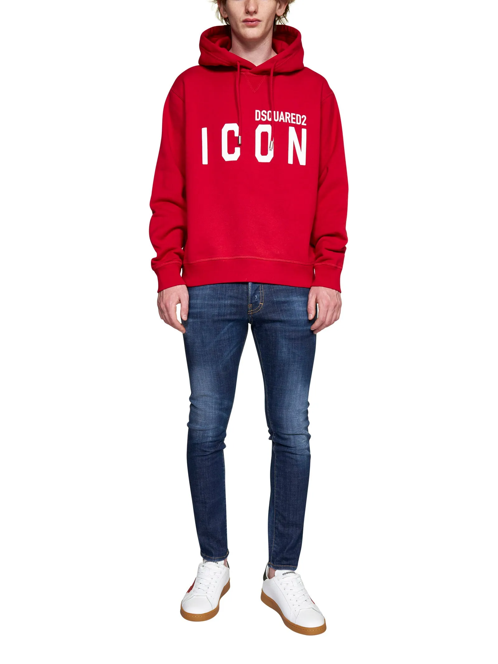 Dsquared2 Logo Printed Drawstring Hoodie