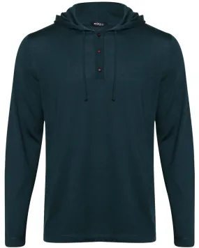 Emerald Silk Three Button Hoodie