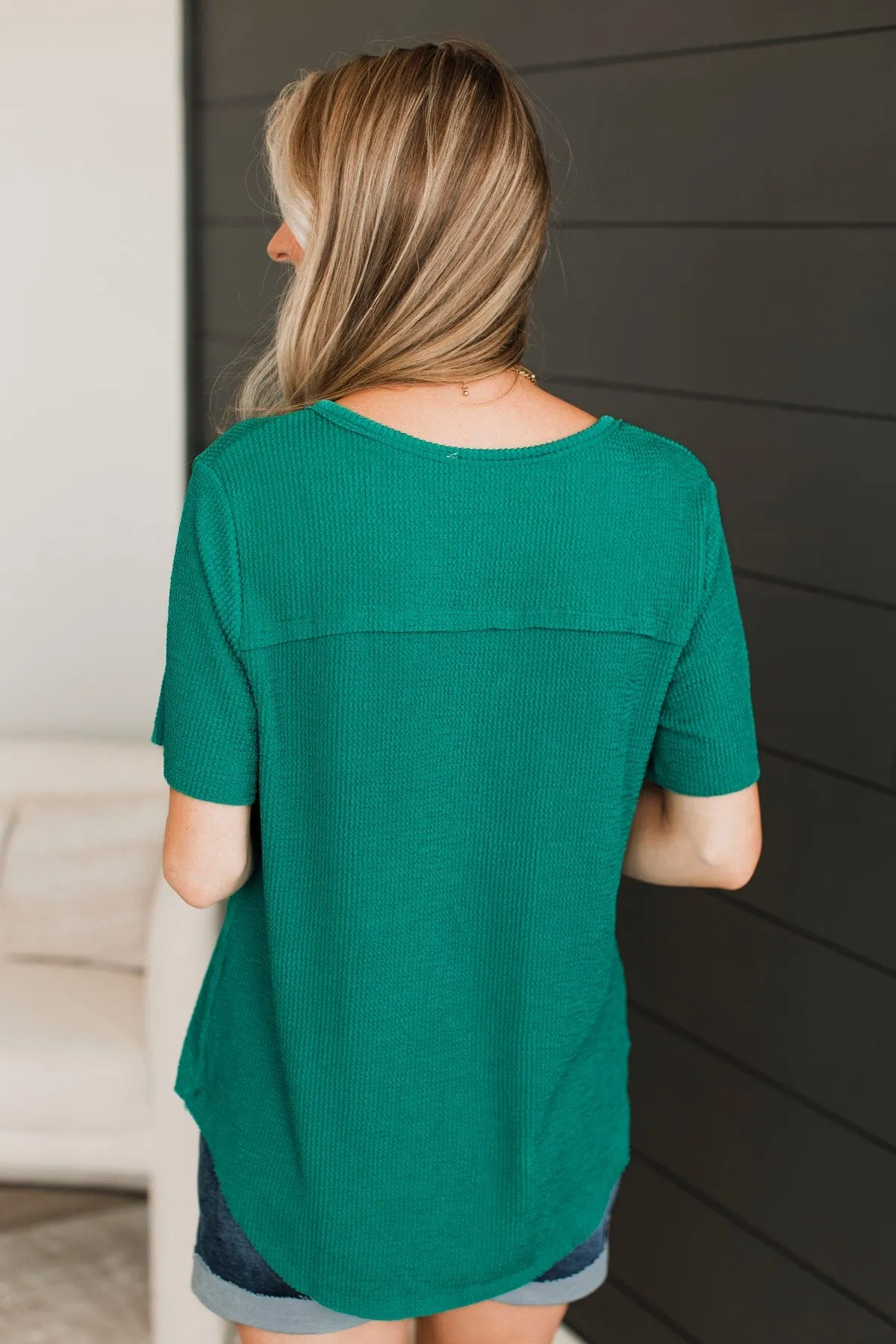 Feeling Your Love Ribbed Top- Jade