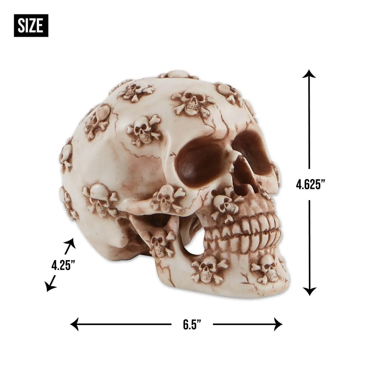 Grinning Crossbones Skull Figurine