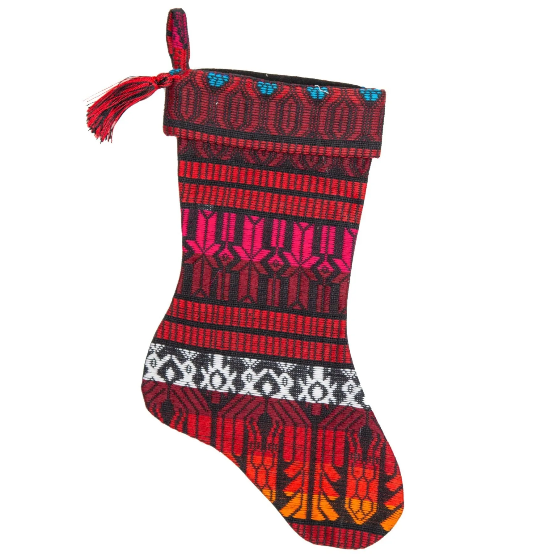 Guatemalan Brocade Christmas Stocking