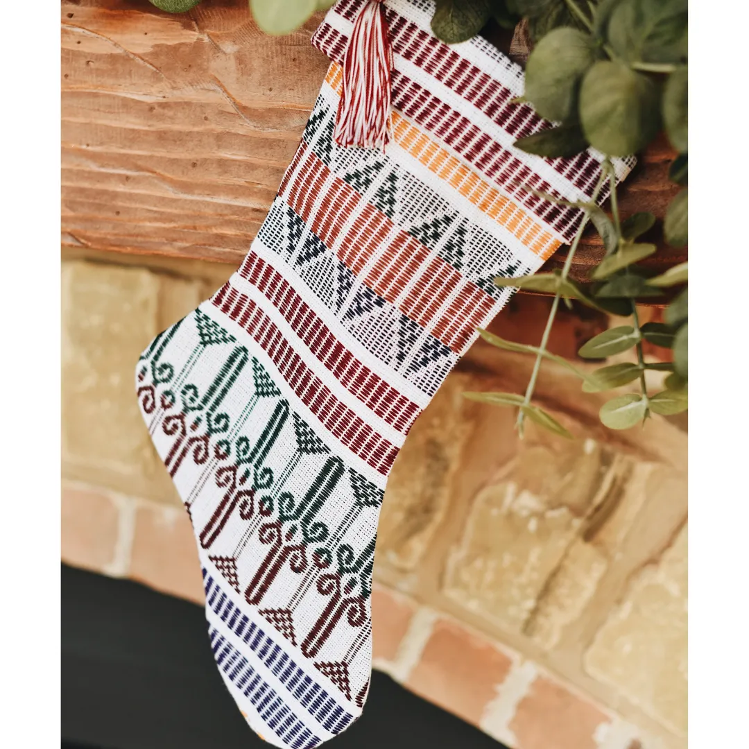 Guatemalan Brocade Christmas Stocking