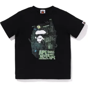 HALLOWEEN BAPE MANSION APE HEAD TEE KIDS