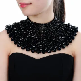 Halloween New Ladies Bib Collar Choker Pearl Necklace Jewelry Gift