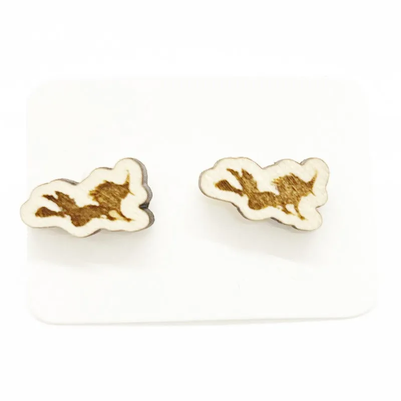 Handcrafted Maple Stud Earrings