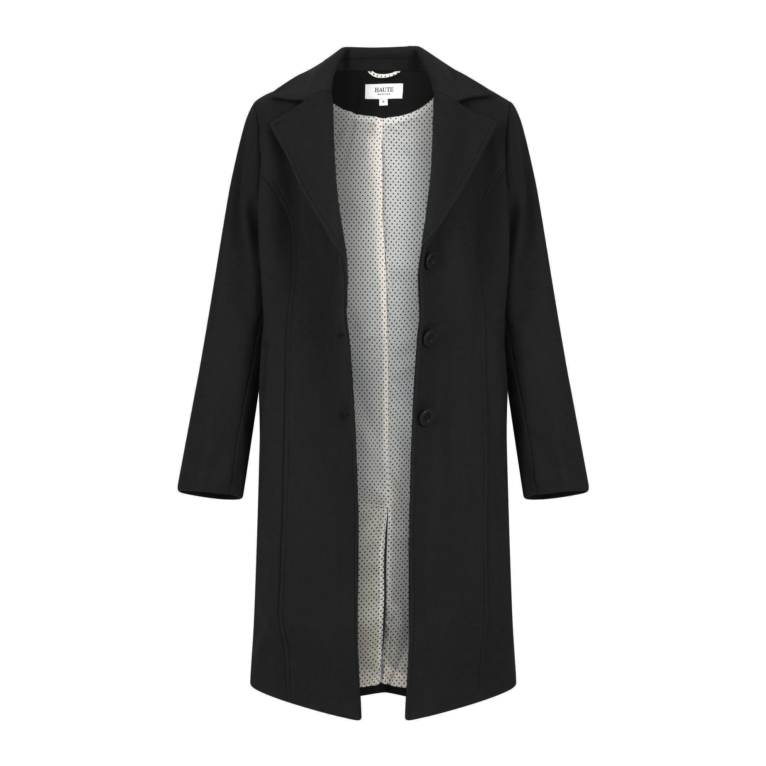 Haute Edition Women's 3/4 Length Belted Robe Pea Coat