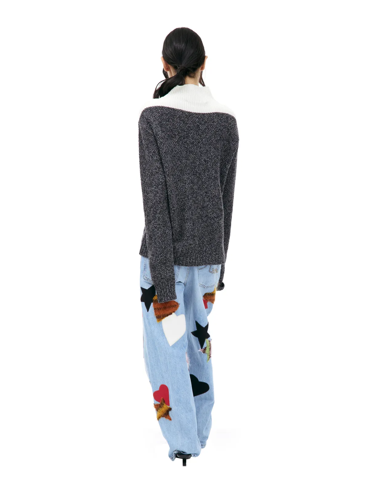 High-necked Wool Sweater