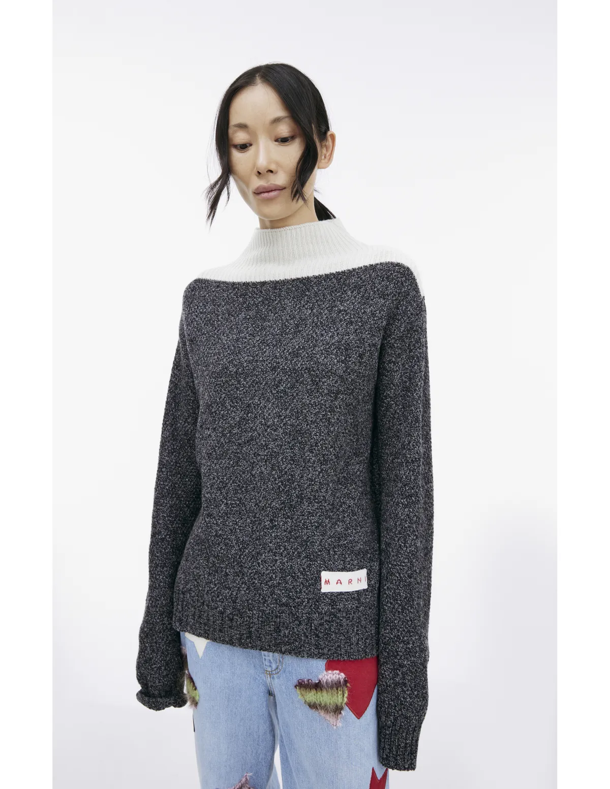 High-necked Wool Sweater