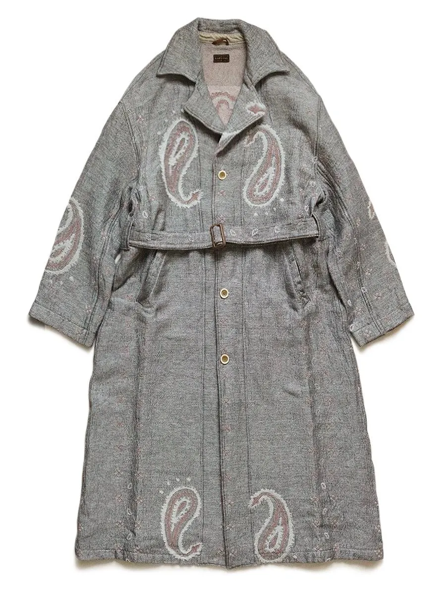 Kapital Rug paisley pattern linen wool dragging coat jacket