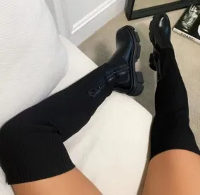 Knee High Knit Sock Boots