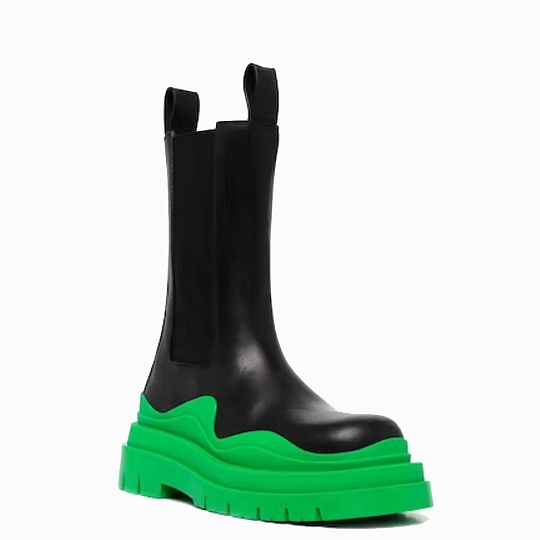 Leather Chelsea boots Green 