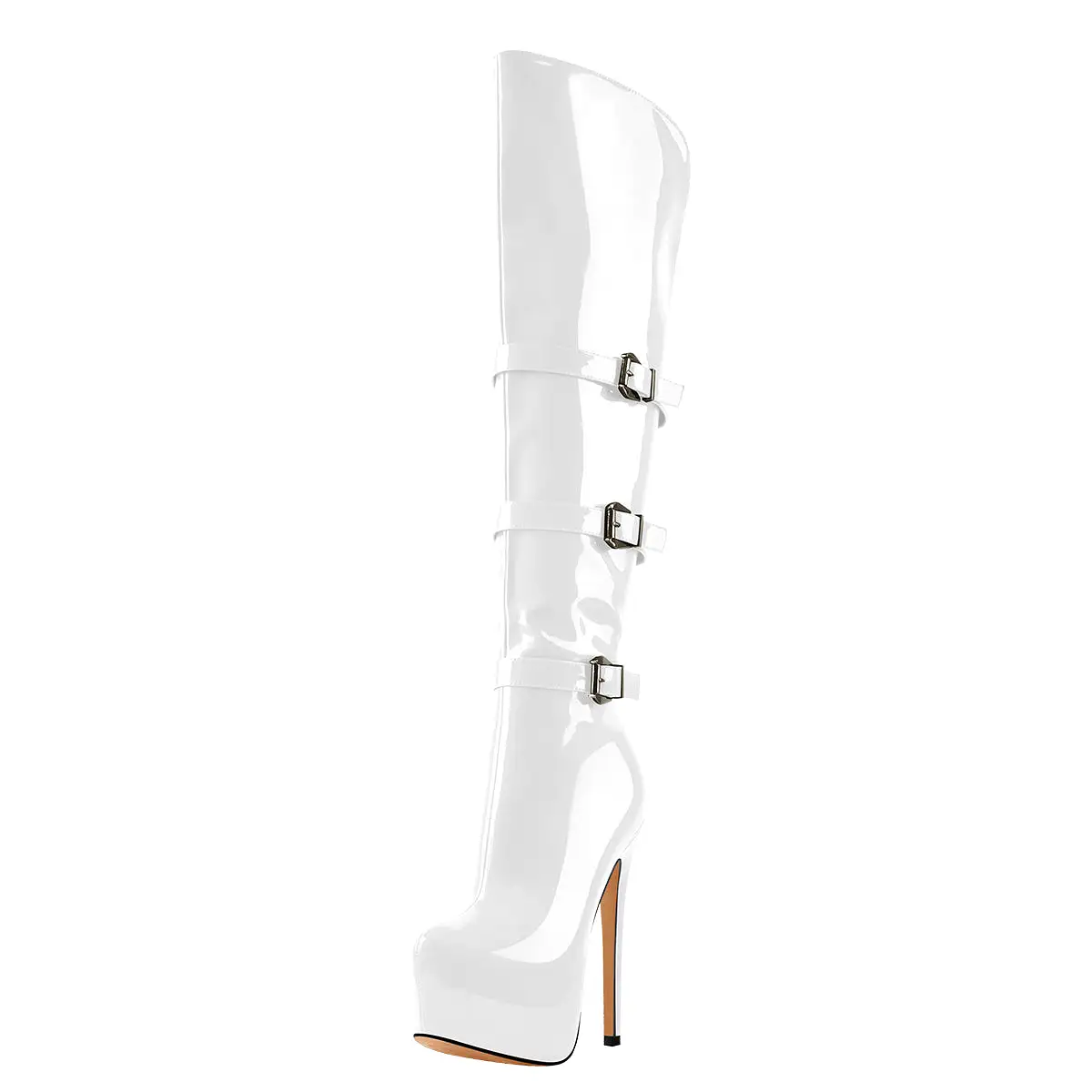 Leather Platform High Over The Knee High Heel Boot