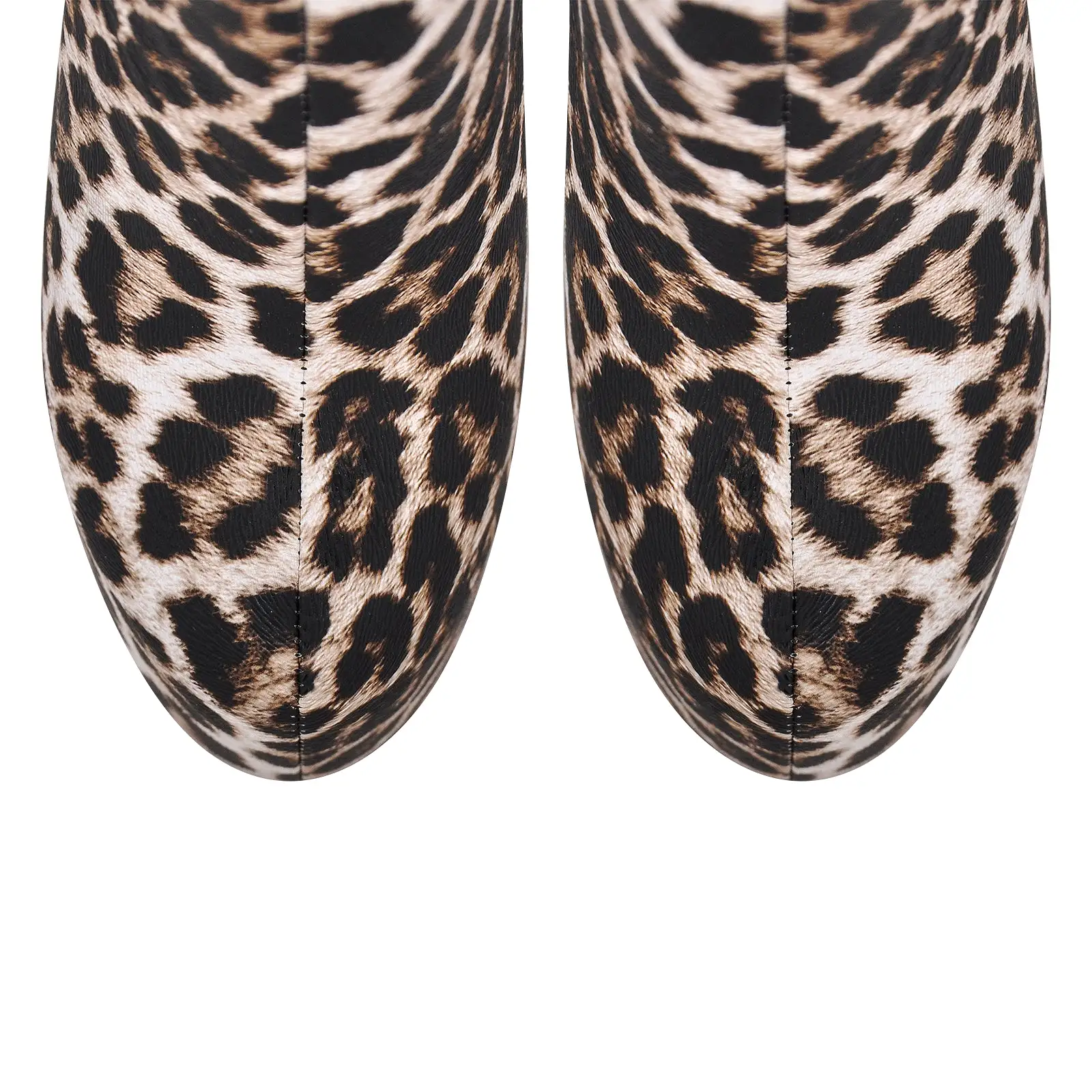 Leopard Platform Stiletto Ankle Boots