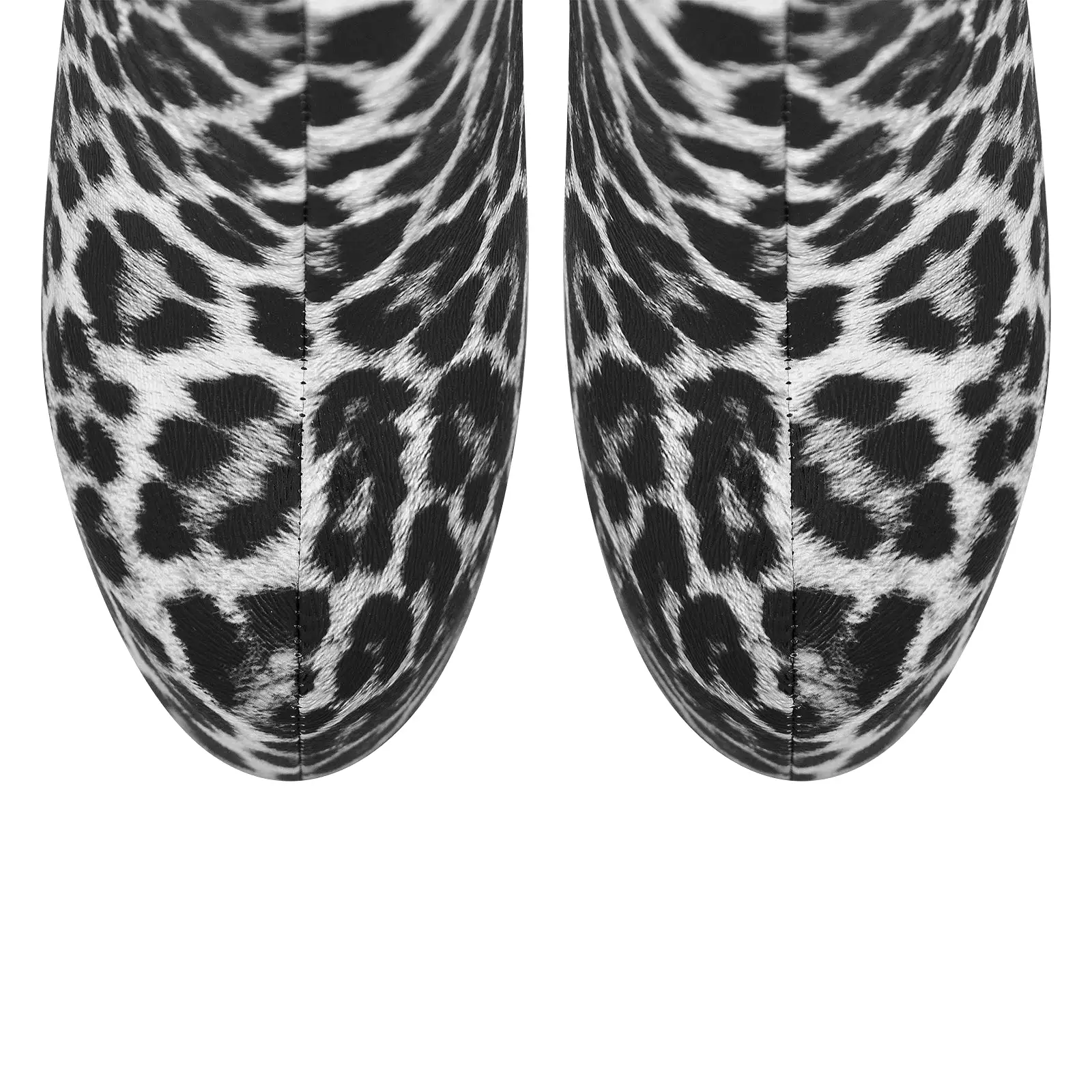 Leopard Platform Stiletto Ankle Boots