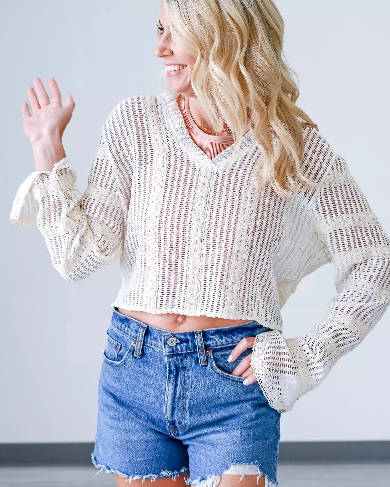 Lively Lace Thin Sweater