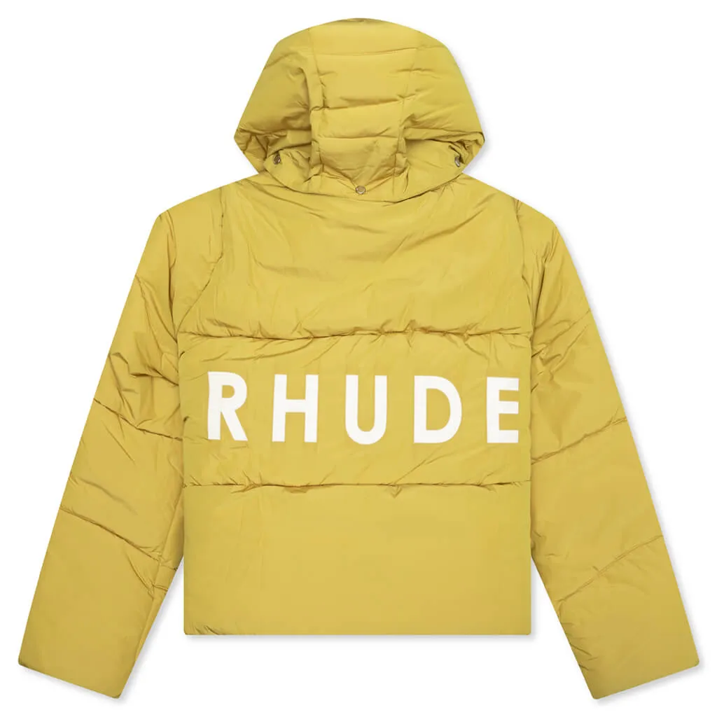 Logo Puffer Jacket - Mustard