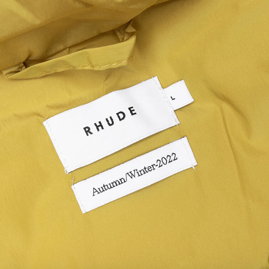 Logo Puffer Jacket - Mustard