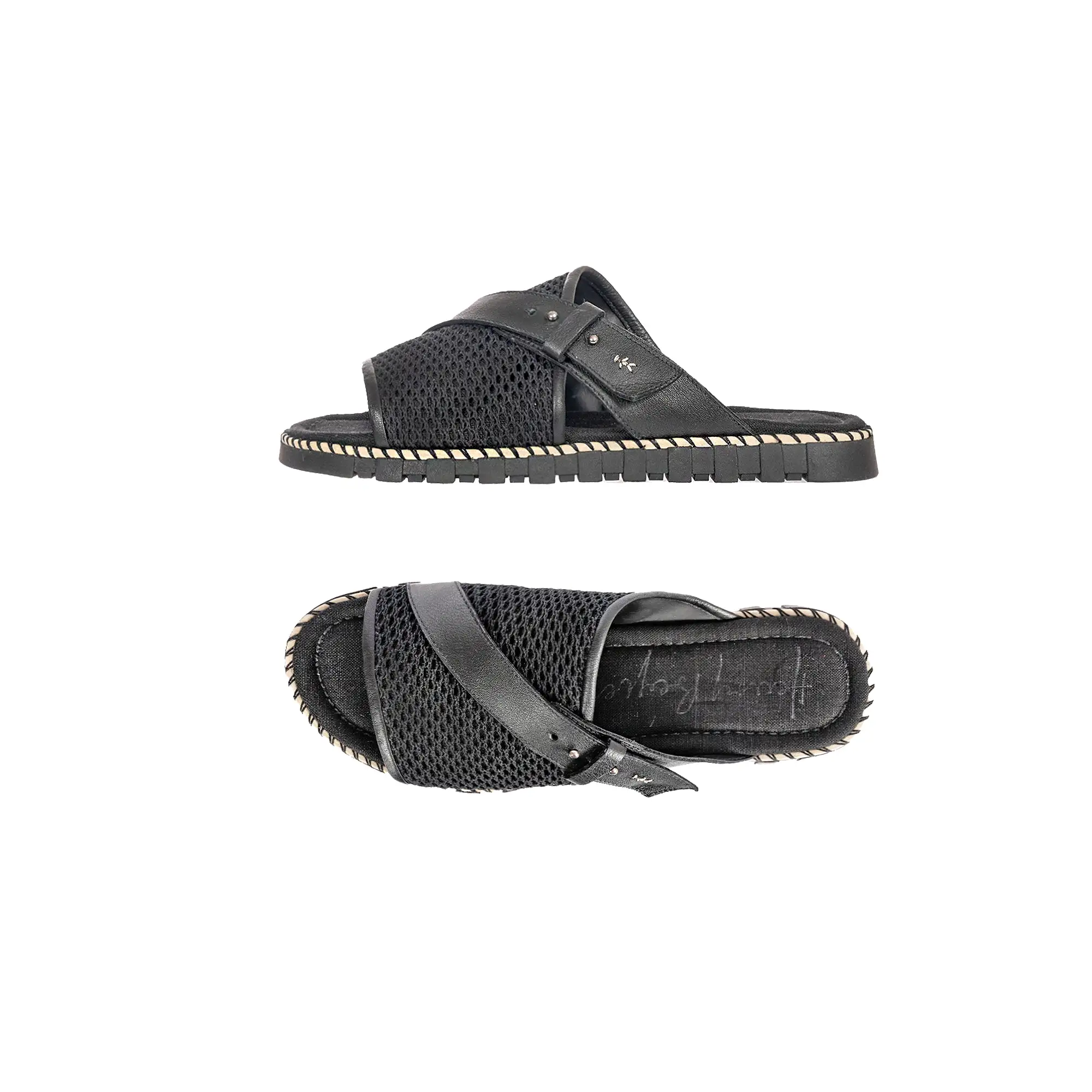 Man Slipper Mesh Black