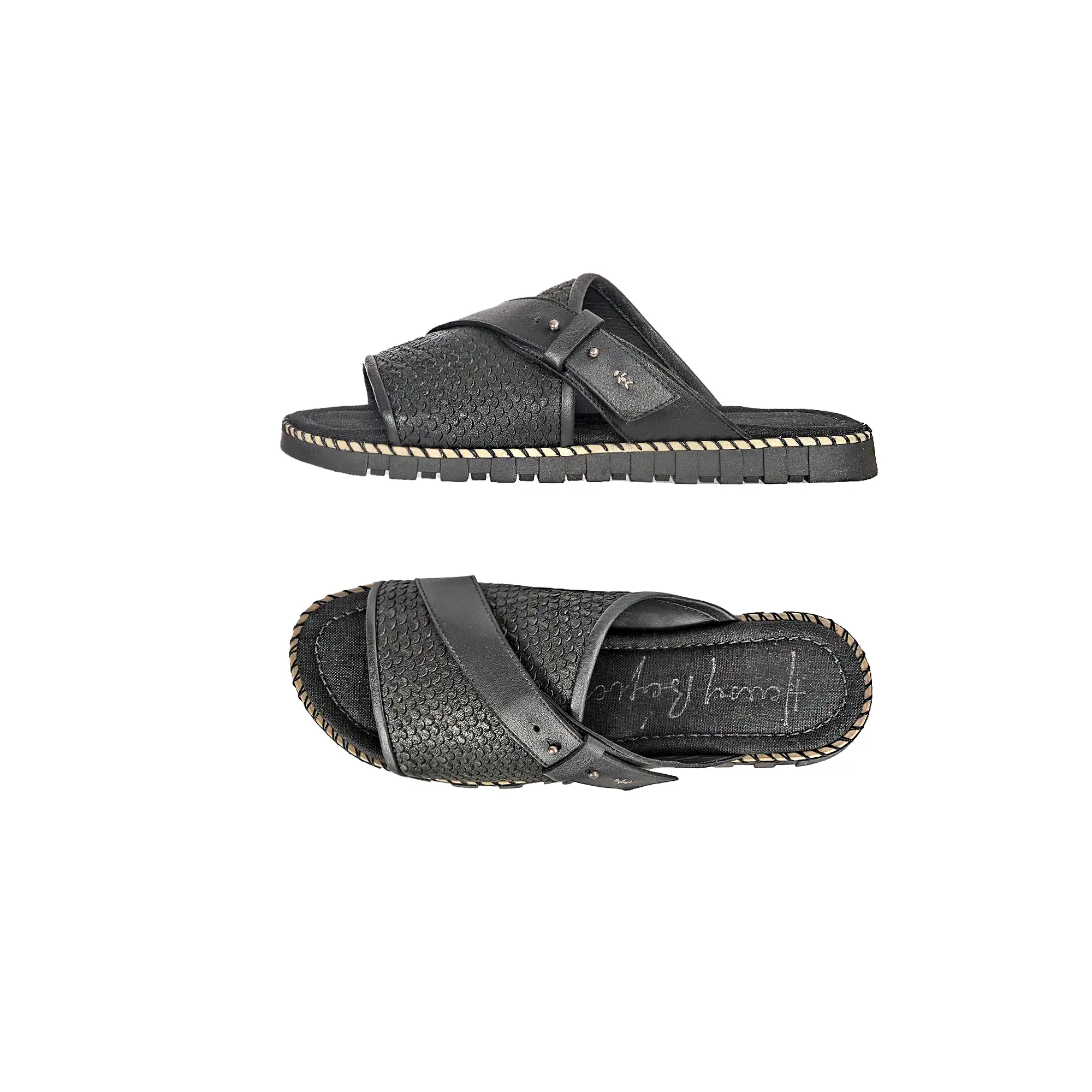 Man Slipper Scaglia Black