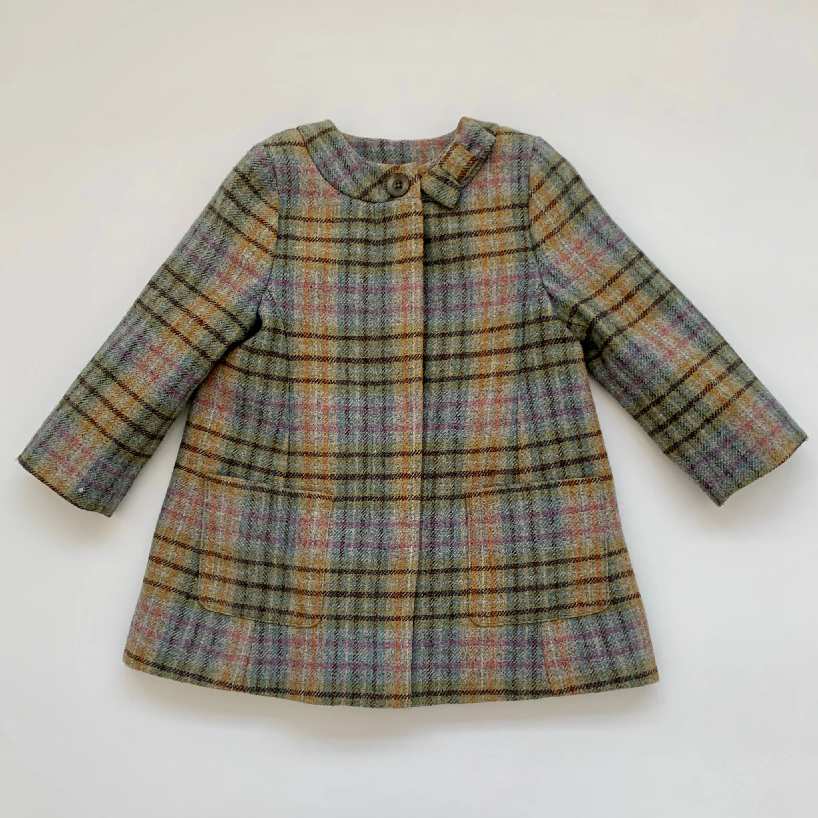 Marie-Chantal Tweed Wool Coat With Bow: 4 Years